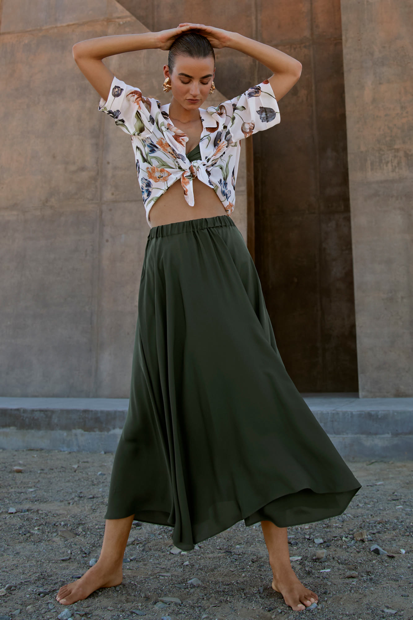 Umbra Low-Plunge Bikini in forest shimmer by MARYAN MEHLHORN