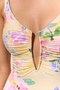 Floressence Low-Plunge Swimsuit - 713 - petal glow