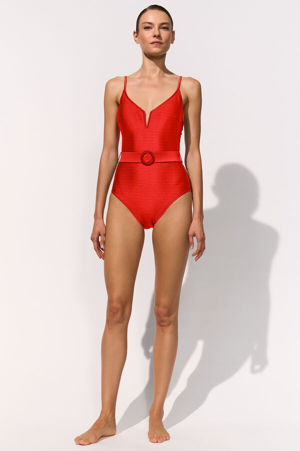 LOW-PLUNGE SWIMSUIT