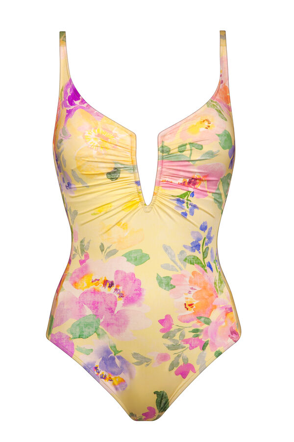 Floressence Low-Plunge Swimsuit - 713 - petal glow